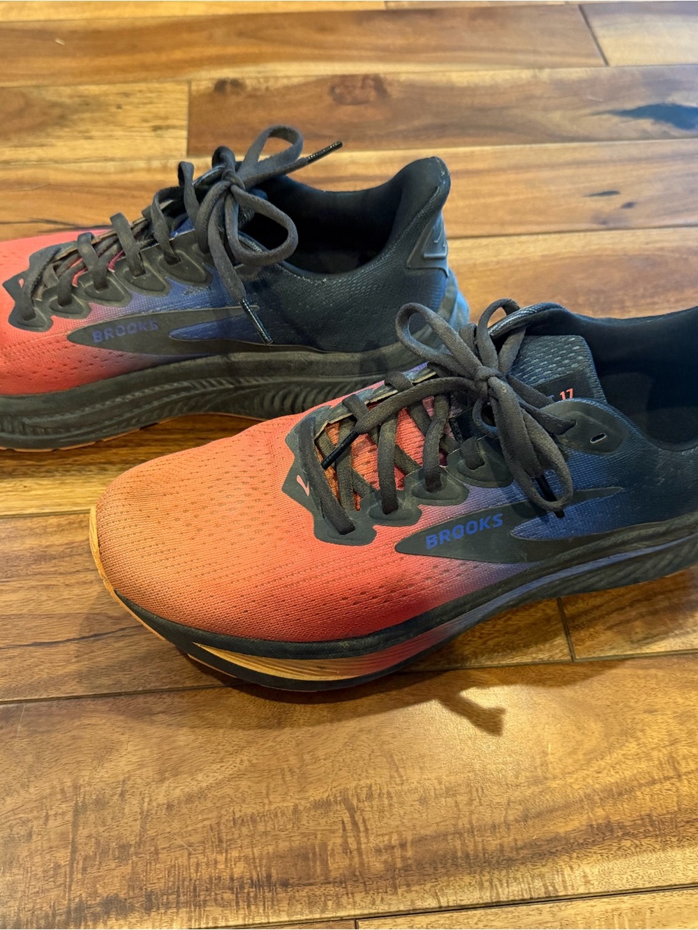 Brooks Ghost 17 Navy, Coral and Purple Athletic Sneakers size 10 - Picture 3 of 5